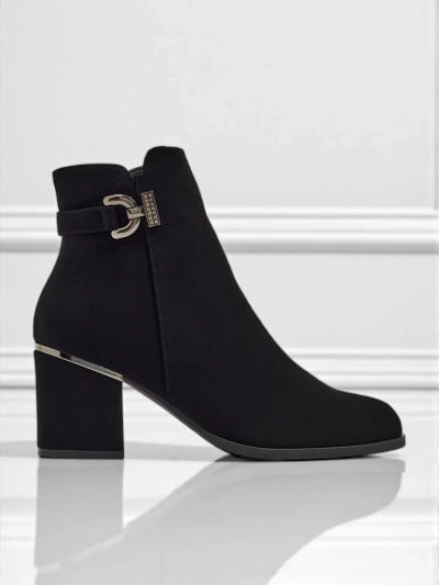 Women's Eco-Leather Ankle Boots with Block Heel Ruvina