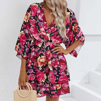 Royalfashion Naiste originaalmustriga minikleit