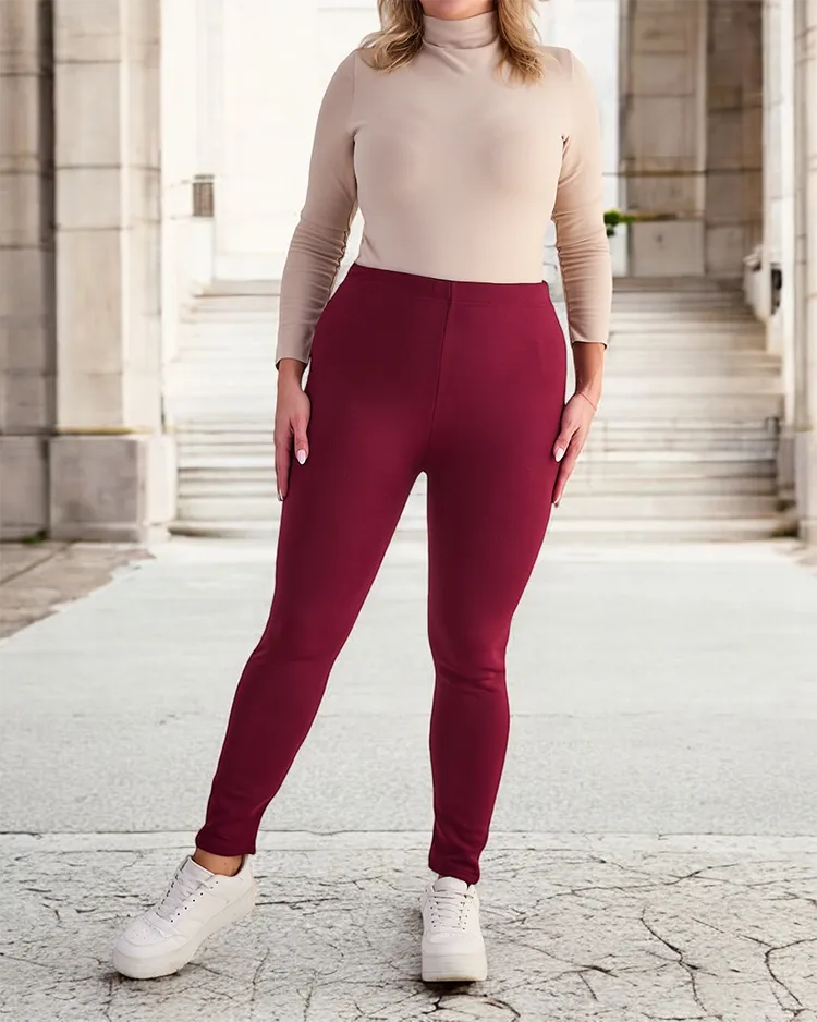 Royalfashion Naiste isoleeritud treggings püksid PLUS SIZE