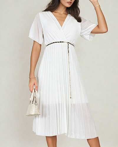 Royalfashion Naiste plisseeritud midi-kleit