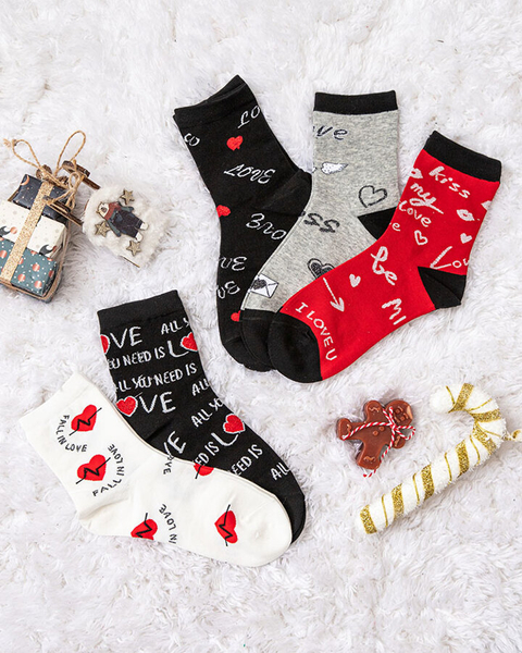 Royalfashion Naiste pikkade sokkide komplekt LOVE 5/pakend