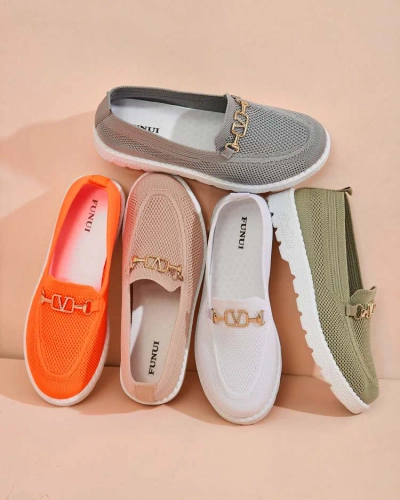 Royalfashion Naiste kangast mokassiinid kuldse kaunistusega Erticae