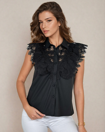 Royalfashion Women's Lace Shirt
