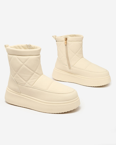 Royalfashion Beige women's boots a'la snow boots Kacecica