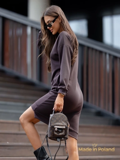 Трикотажное платье с молнией по бокам Gravity Core