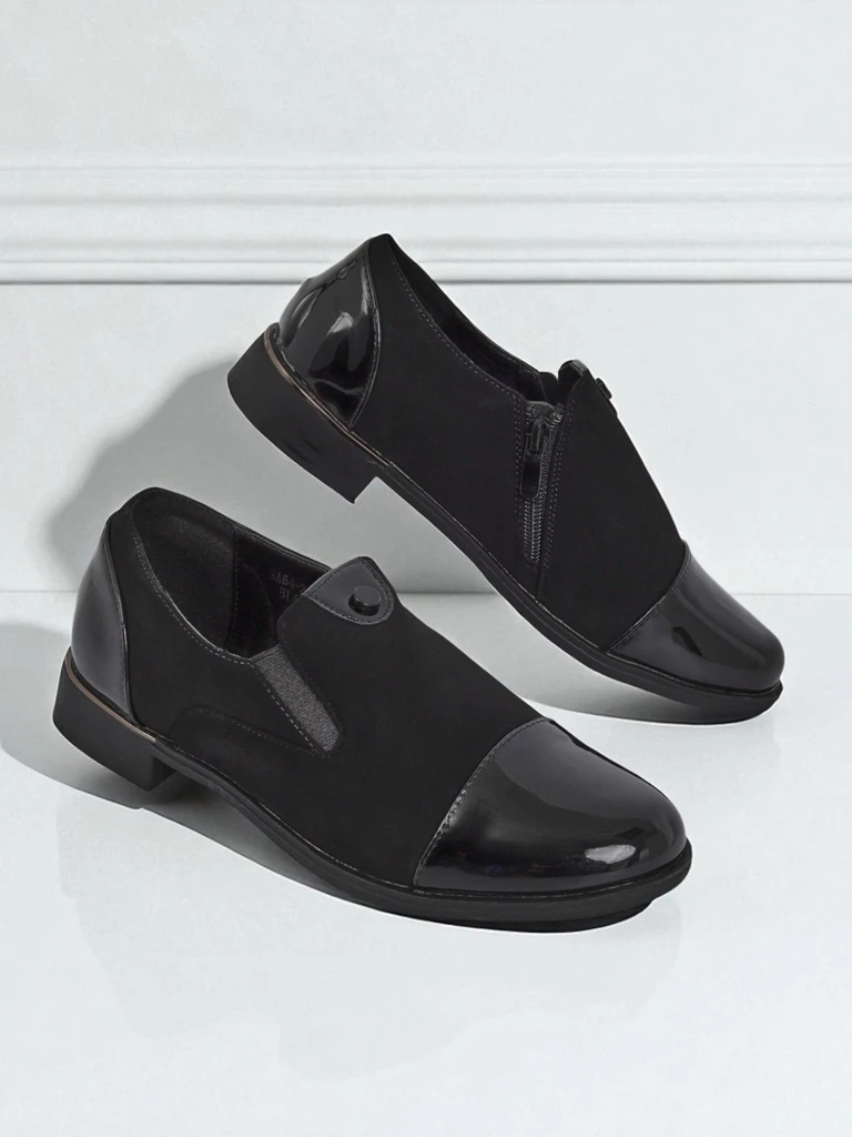 Aurelia Nero – элегантные женские полуботинки Royalfashion из матовой кожи