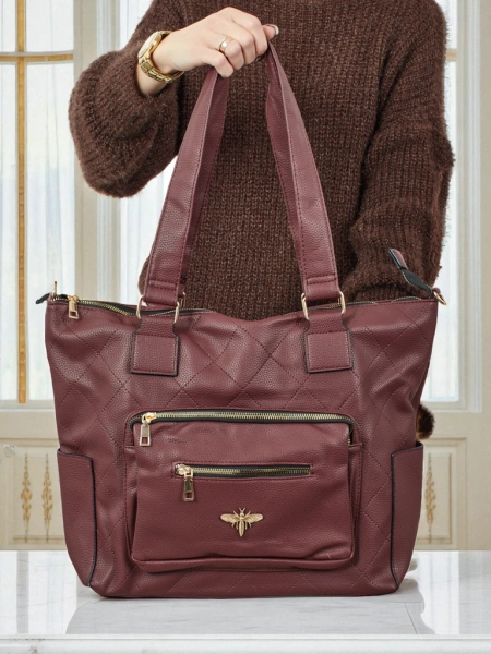 Women's shopper bag eco leather quilted Marvaya