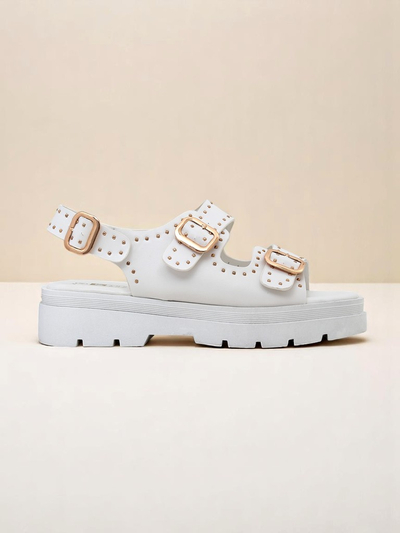 Royalfashion Женские сандалии на толстой подошве со стразами Rocky Chic