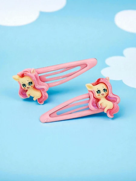 Hair clips with unicorn