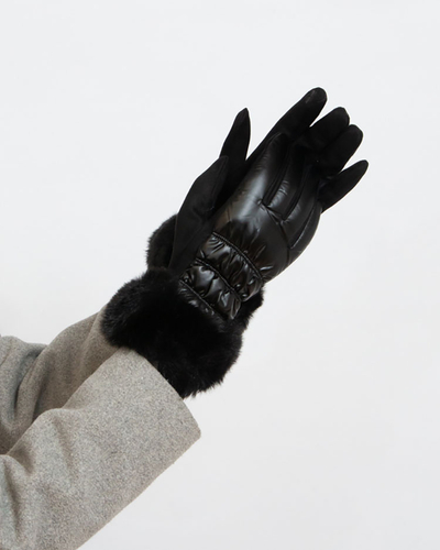 Royalfashion Women's Black Gloves
