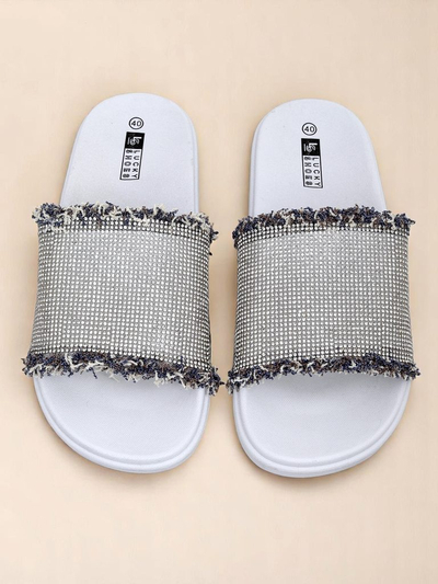 Royalfashion Women's SparkleWalk Flat Flip-Flops