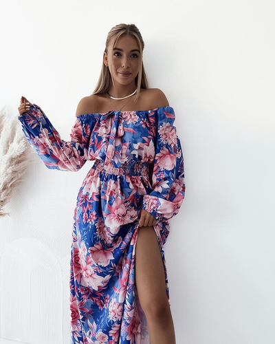 Royalfashion Naiste midi-kleit originaalmustriga