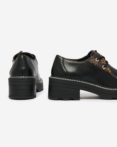 Royalfashion Черные женские полусапоги на сплошной подошве Dobbin