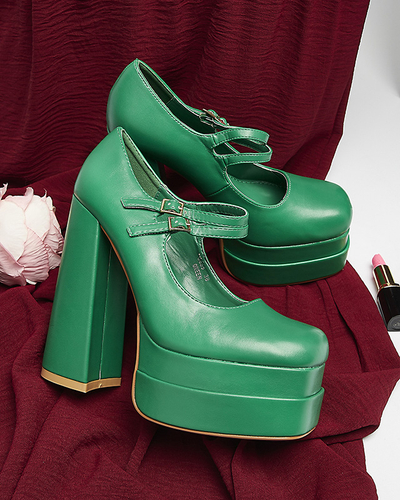 Rohelised naiste kõrged stilettpumbad Edisa - Jalatsid