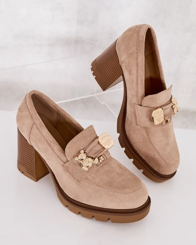 Royalfashion Women's moccasins on a high post Nezii
