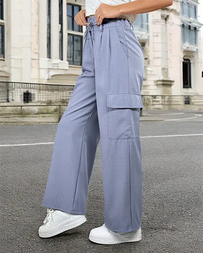 Royalfashion Женские широкие брюки с карманами