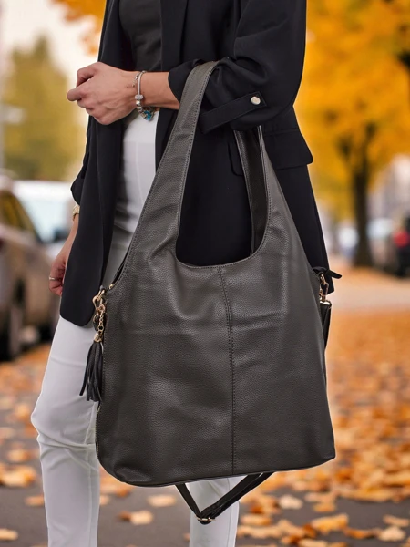 Большая женская сумка-шоппер из экокожи Crystal Haven