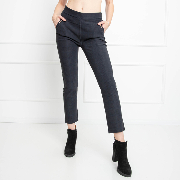 Naiste meresinised ruudulised treggings PLUSS SUURUS - Riietus