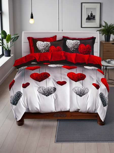 Royalfashion Mustriline voodipesu 160x200 komplekt 3-OSALINE