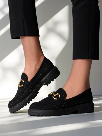 Royalfashion Perforated women's loafers Besio