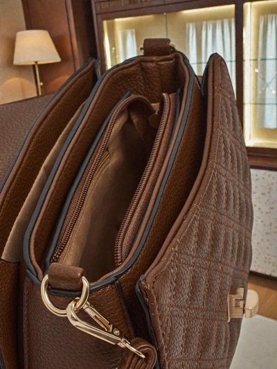 Luna Women's Dark Brown Elegant Eco-Leather Bag