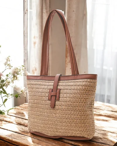 Royalfashion Большая соломенная женская сумка