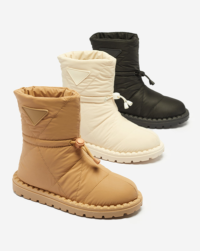 Naiste kreemikas tikitud lumesaapad lamedal tallal Ferri - Jalatsid