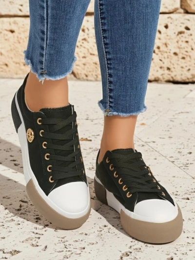 Mustad naiste Aurelio Canvas tossud