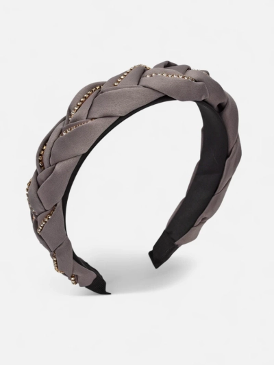 Royalfashion Braided Hairband with Cubic Zirconia