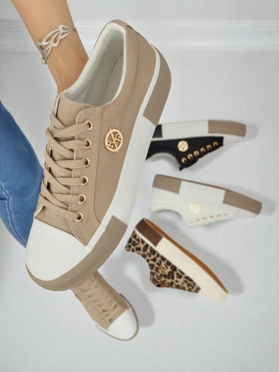 Бежевые женские кеды Aurelio Canvas