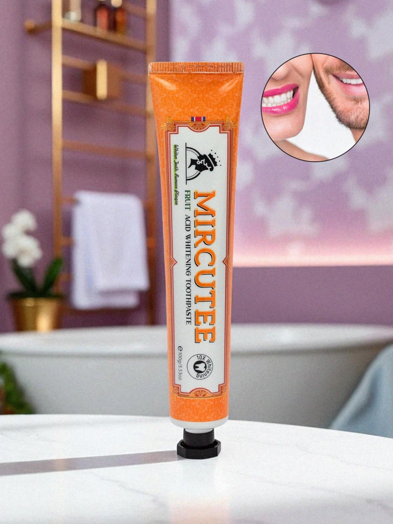 Whitening fruit-flavored toothpaste