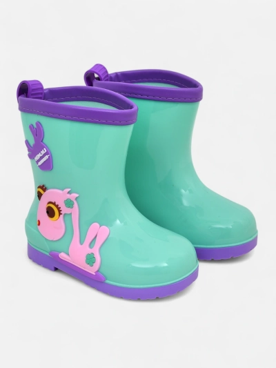 Royalfashion Children's rubber boots with Funny Time patches