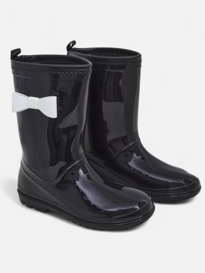 Royalfashion Lacquered children's rain boots with a bow Bostone