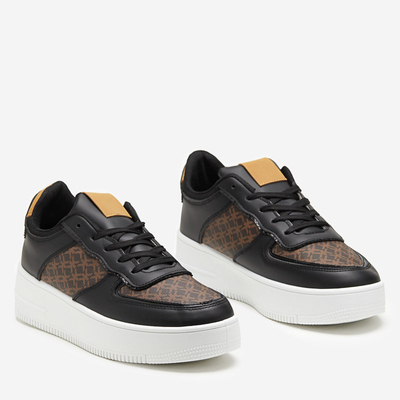 Mustad naiste spordijalatsid Glou trükiga - Jalatsid