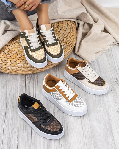 Mustad naiste spordijalatsid Glou trükiga - Jalatsid