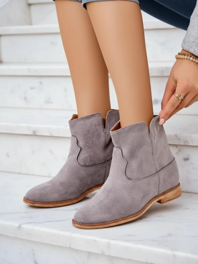 Royalfashion Kowboy-style ankle boots on a covered wedge Bluestone