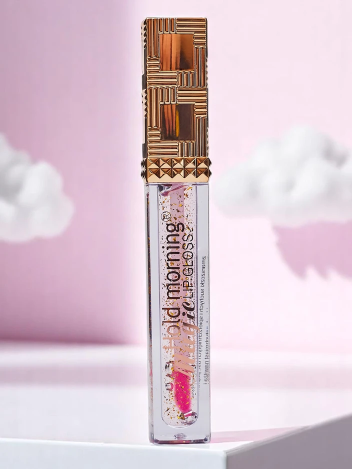 Colorless Lip Gloss 24K moisturizing with golden particles