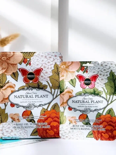 Natural Plant - Set of serum with ceramides and mask with rose 6g+36g x 10pcs