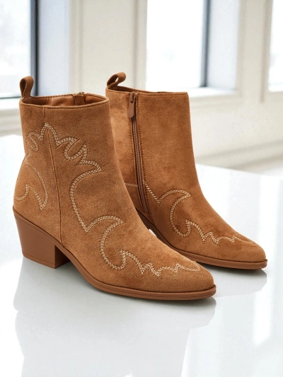 Velvet Ash naiste kauboistiilis poolsaapad – kontsaga