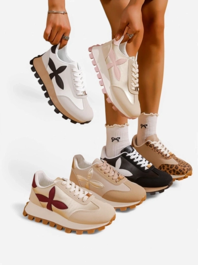 Royalfashion Women's sporty sneakers on a thicker sole Aloqa