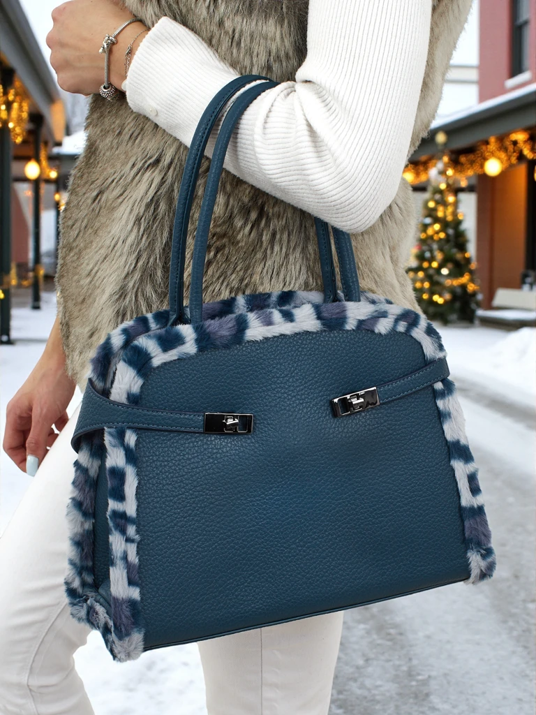 Väike naiste ökonahast panterprindiga kott Panthory