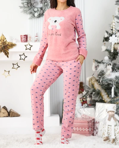 Royalfashion Women's pajama with a koala bear
