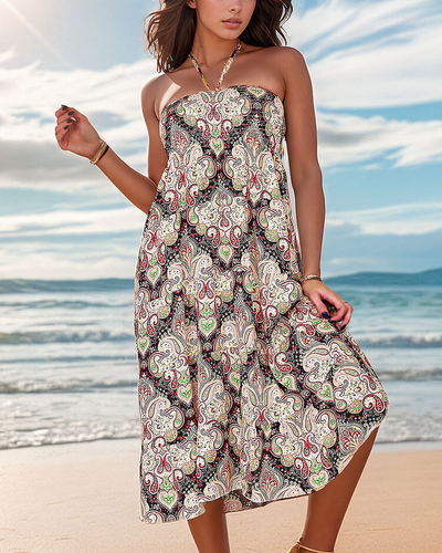 Royalfashion Naiste midi-kleit prindiga