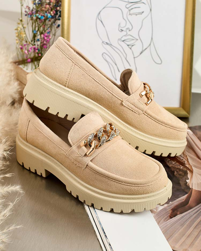 Royalfashion Naiste öko mokkasiinid mokassinad kaunistusega Lehels