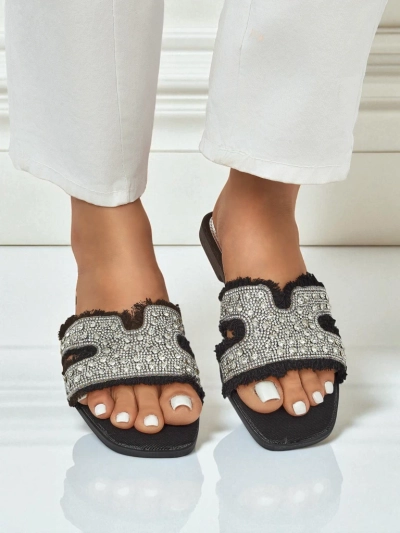 Royalfashion Women's sandals with rhinestones CrystalEase