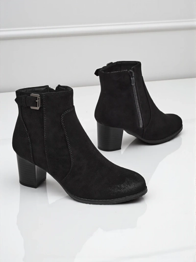 Naiste öko-seemisnahast kontsaga poolsaapad Crimson Dusk