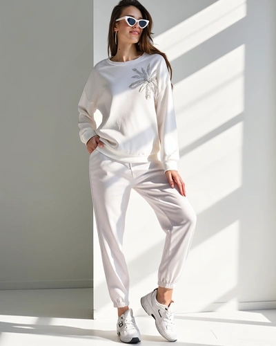 Royalfashion Women's viscose set with a flower