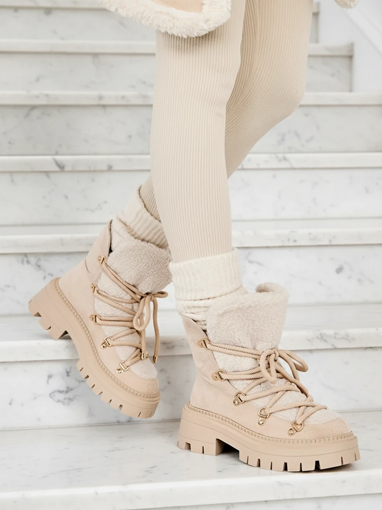 Royalfashion Lozin lace-up women's snow boots