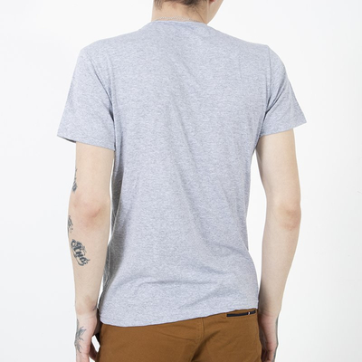 Men's gray cotton t-shirt with print - Clothing
