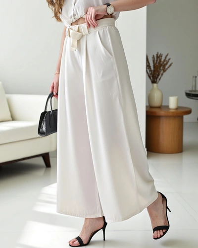 Royalfashion Lainemad naiste püksid vöödiga